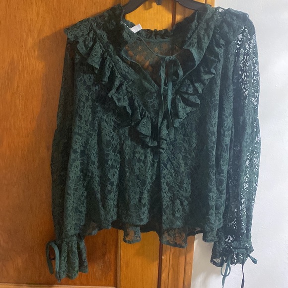 ASOS Ruffle Lace Blouse - Picture 6 of 9